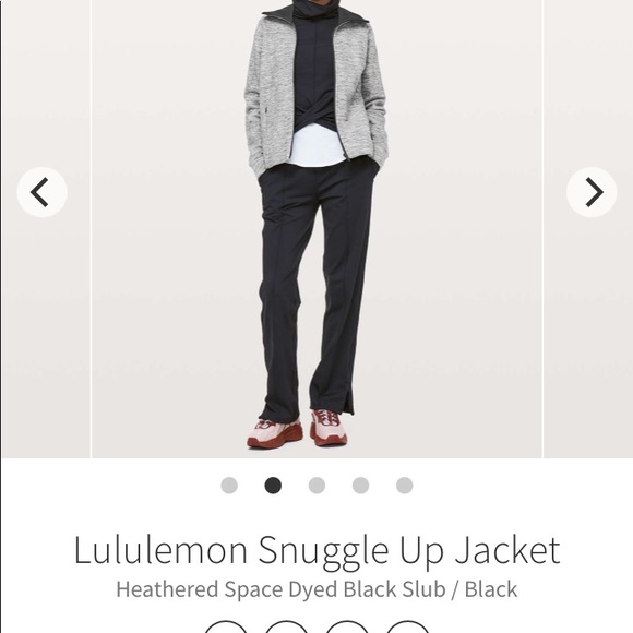 Lululemon Snuggle Up Jacket 12 Heathered Black Full Zip Close w/ Zipper Pockets - Picture 3 of 15